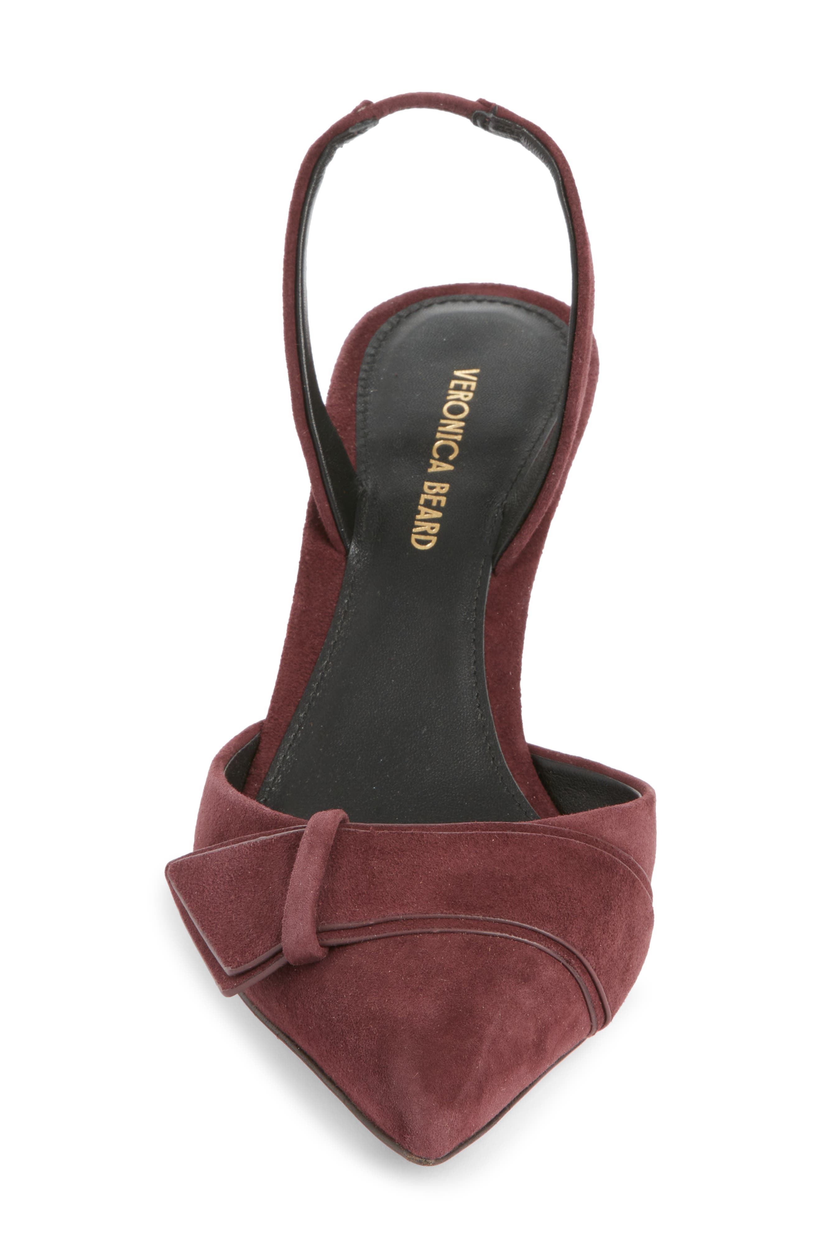 Veronica Beard Lisbeth Slingback Pointed Toe Pump, Alternate, color, Port