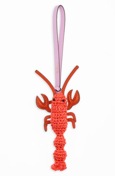 Straw Lobster Bag Charm