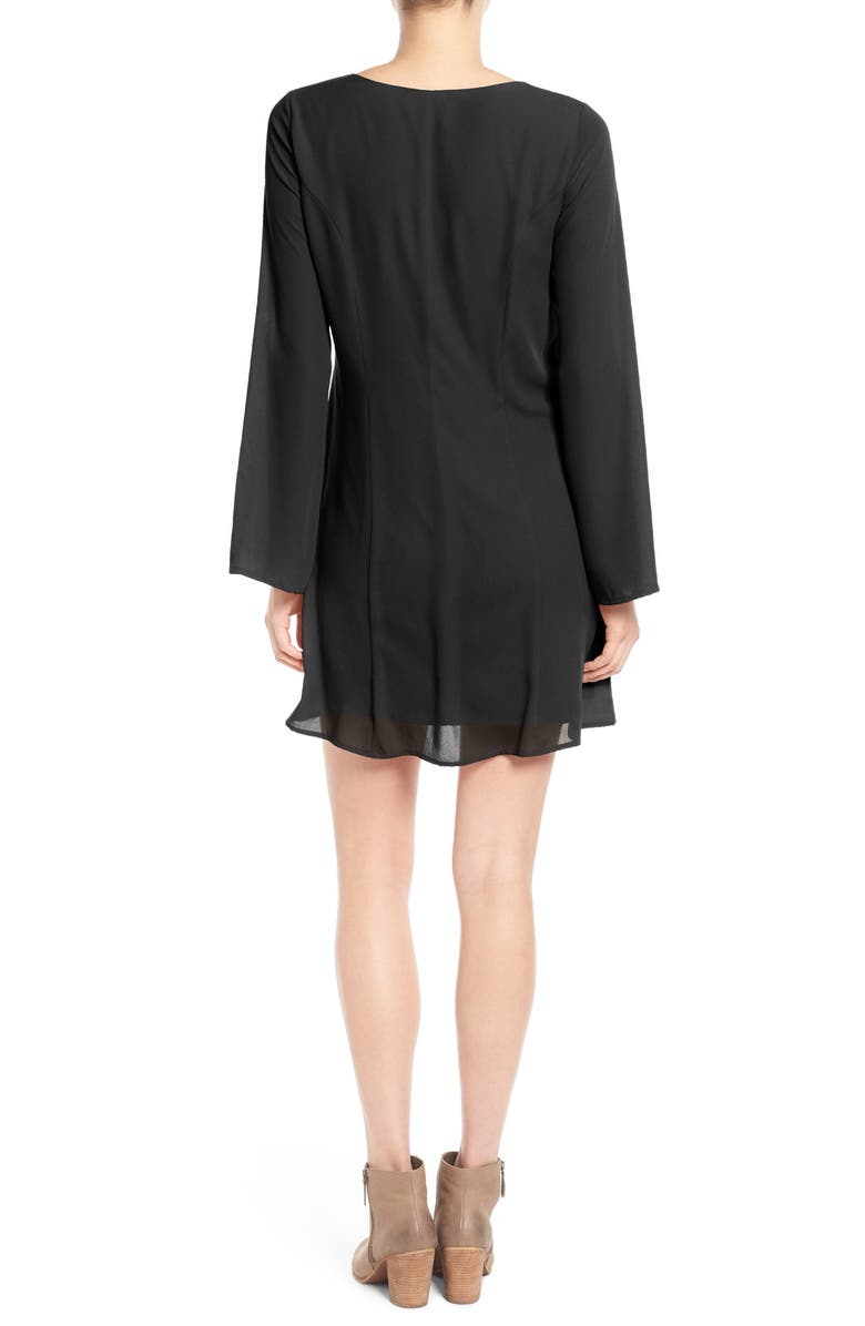 EVERLY Long Sleeve Shift Dress, Alternate, color, 