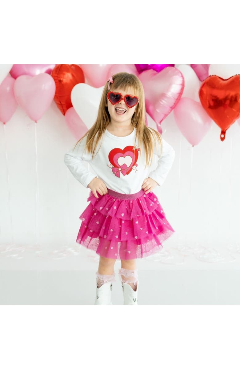 Sweet Wink Heart Petal Valentine's Day Tutu, Alternate, color, 