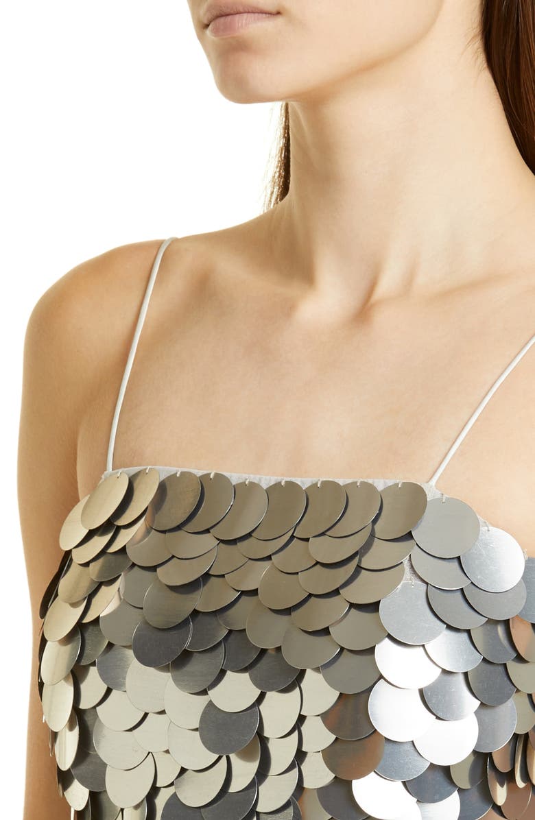 Alice + Olivia Ceresi Metallic Disk Crop Top, Alternate, color,