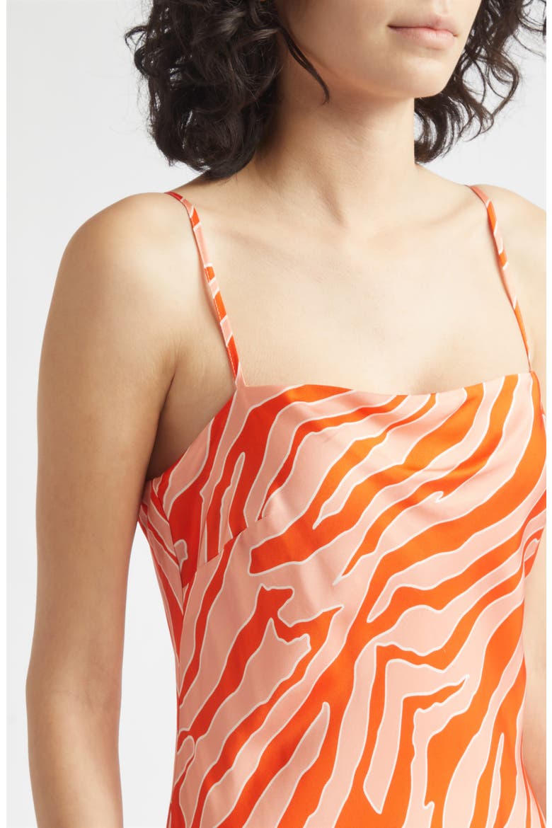 Lou Lou Zebra Print Slipdress, Alternate, color, SUNRISE ZEBRA