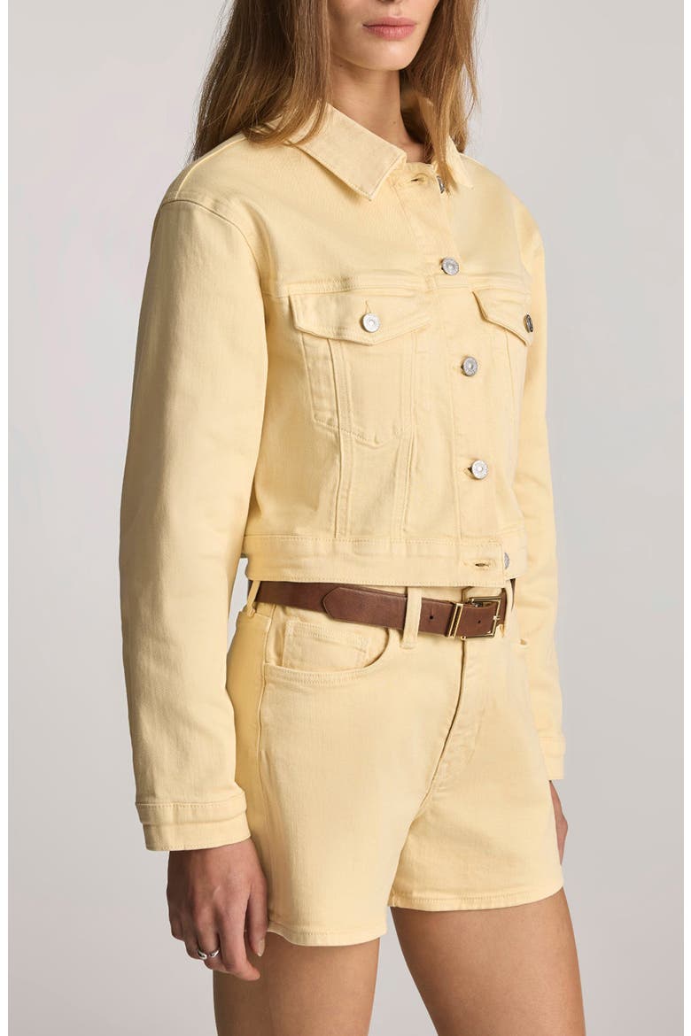 Harmony Denim Trucker Jacket, Alternate, color, FADED LEMON DENIM