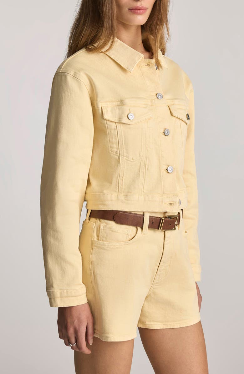 Mavi Jeans Harmony Denim Trucker Jacket, Alternate, color, Faded Lemon Denim