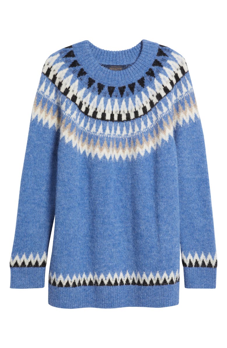 Pendleton Fair Isle Oversize Alpaca Blend Crewneck Sweater, Alternate, color,