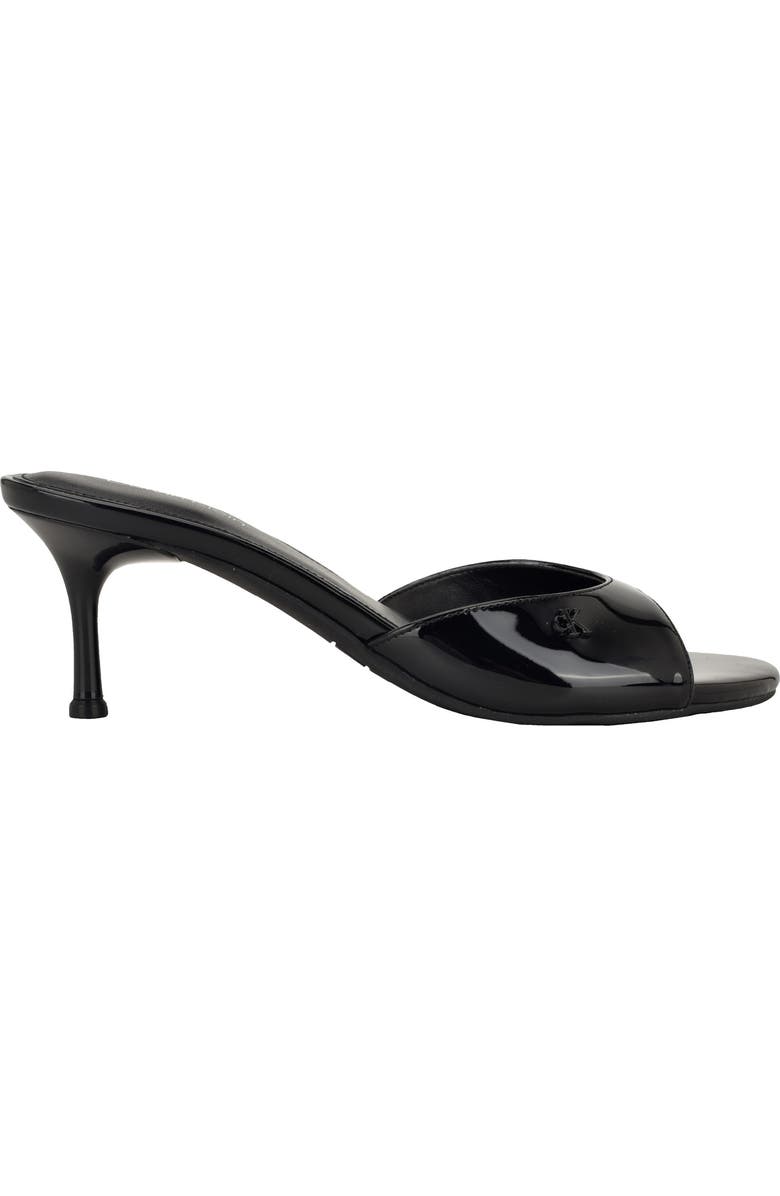 Calvin Klein Vixie Slide Sandal, Alternate, color, Black Patent