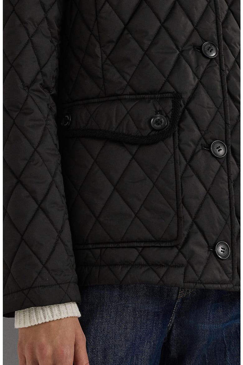 Quilted Corduroy Contrast Jacket, Alternate, color, BLACK