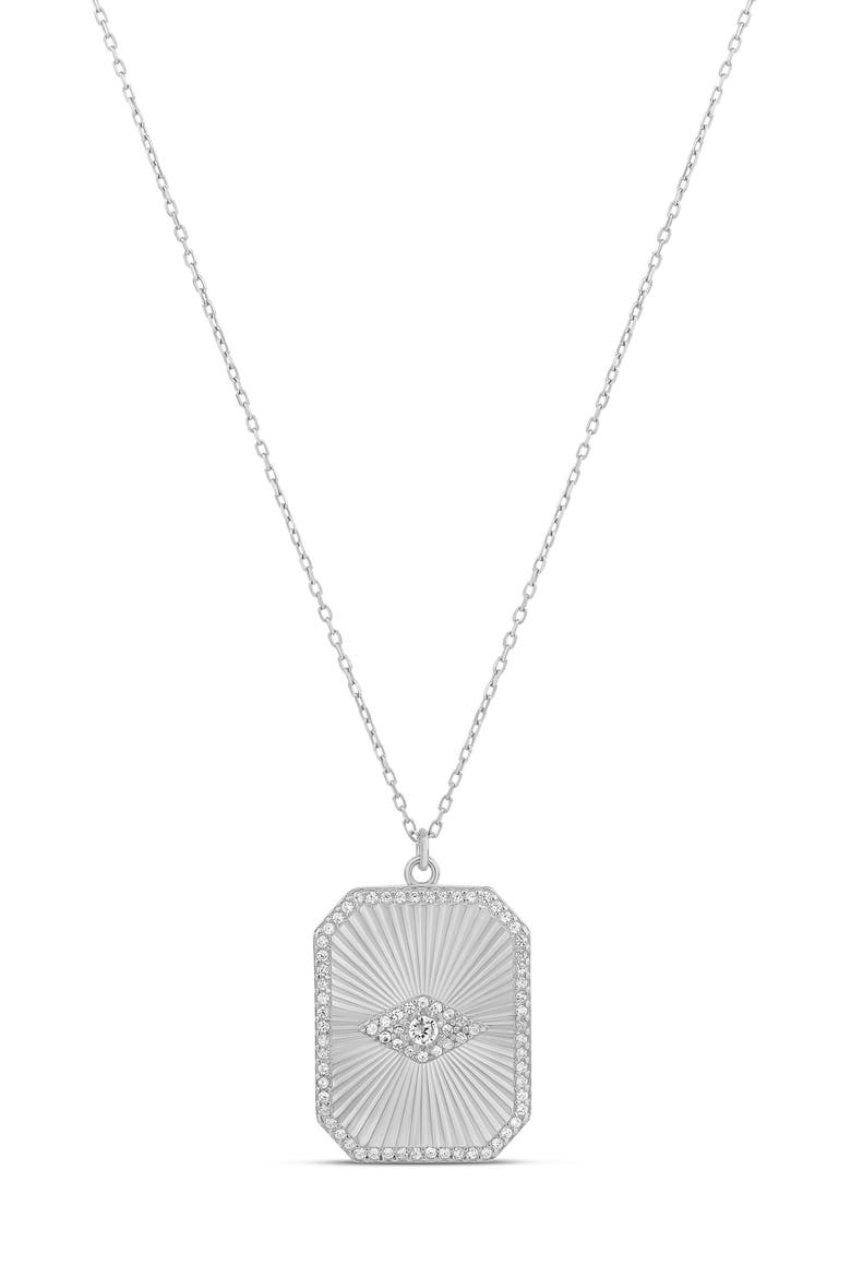 Evil Eye Pendant Necklace, Main, color, SILVER