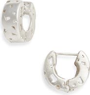 SHANA CAVE Lace Huggie Hoop Earrings