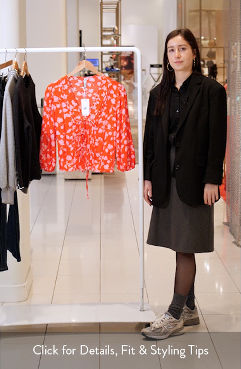 Floral Tie Front Shirt, sales video thumbnail