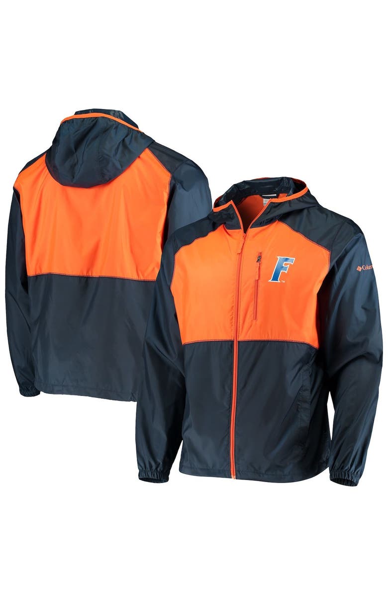 Columbia Men's Columbia Navy/Orange Florida Gators Flash Forward Hoodie Full-Zip Lightweight Windbreaker, Alternate, color, 
