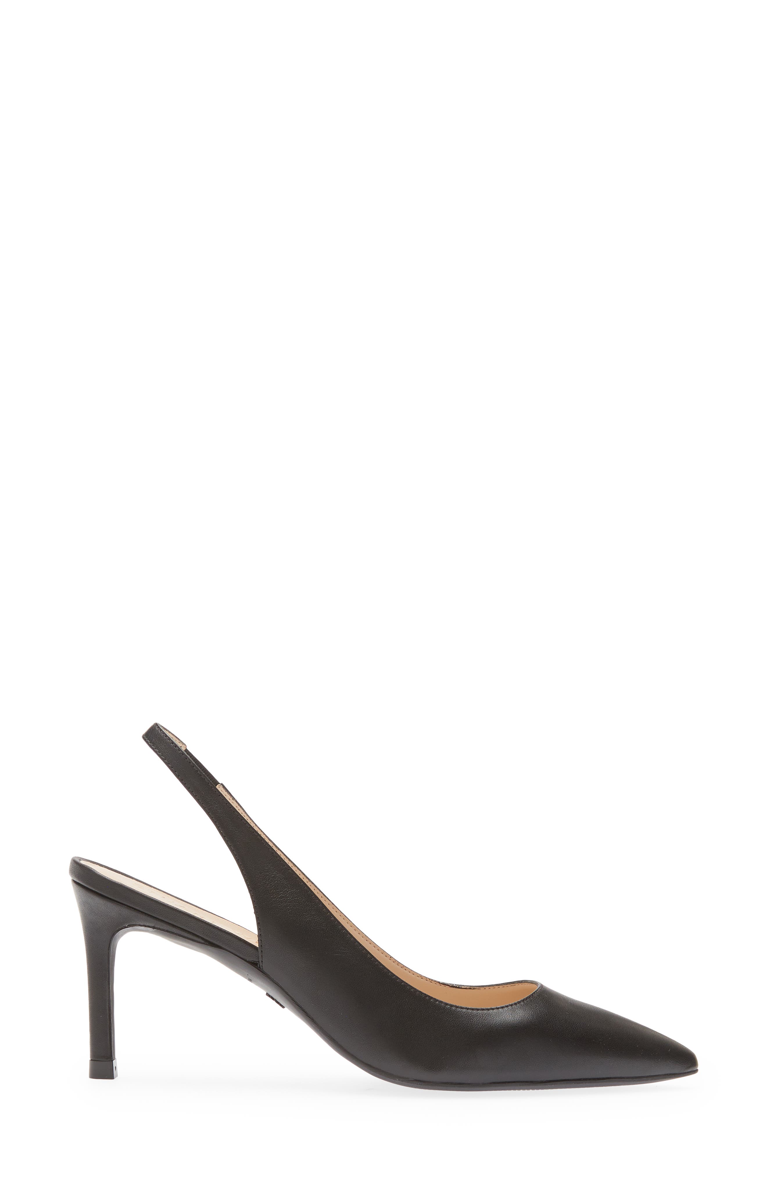 Linsi Pointed Toe Slingback Pump, Alternate, color, BLACK