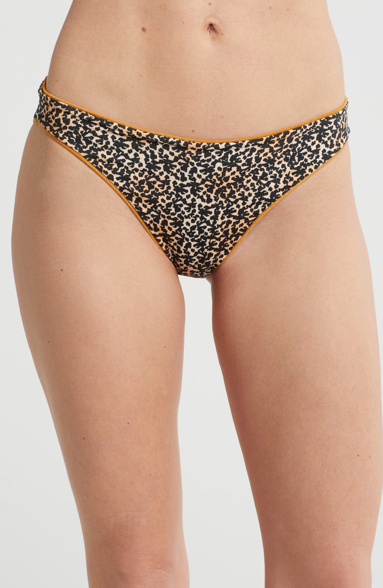 Maaji Sublimity Reversible Bikini Bottoms, Alternate, color, Orange/ White