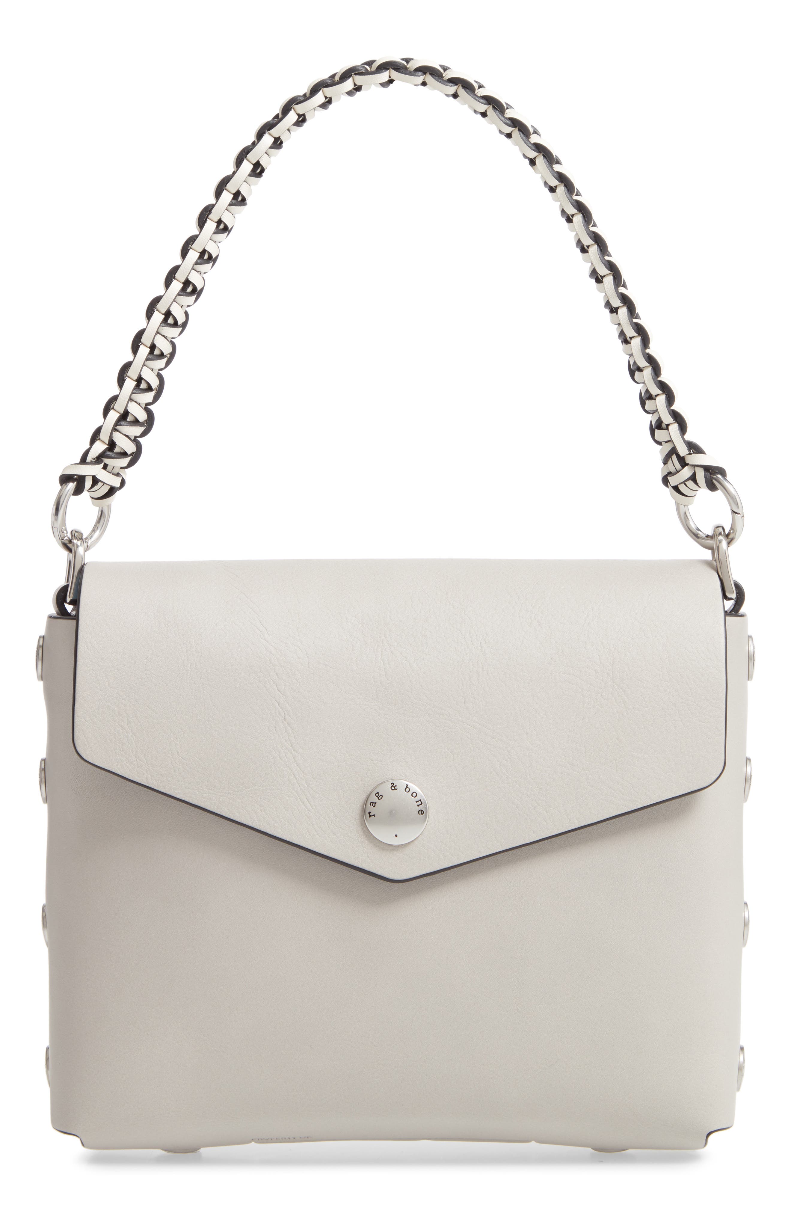 Atlas Concept Leather Shoulder Bag, Main, color, CEMENTO