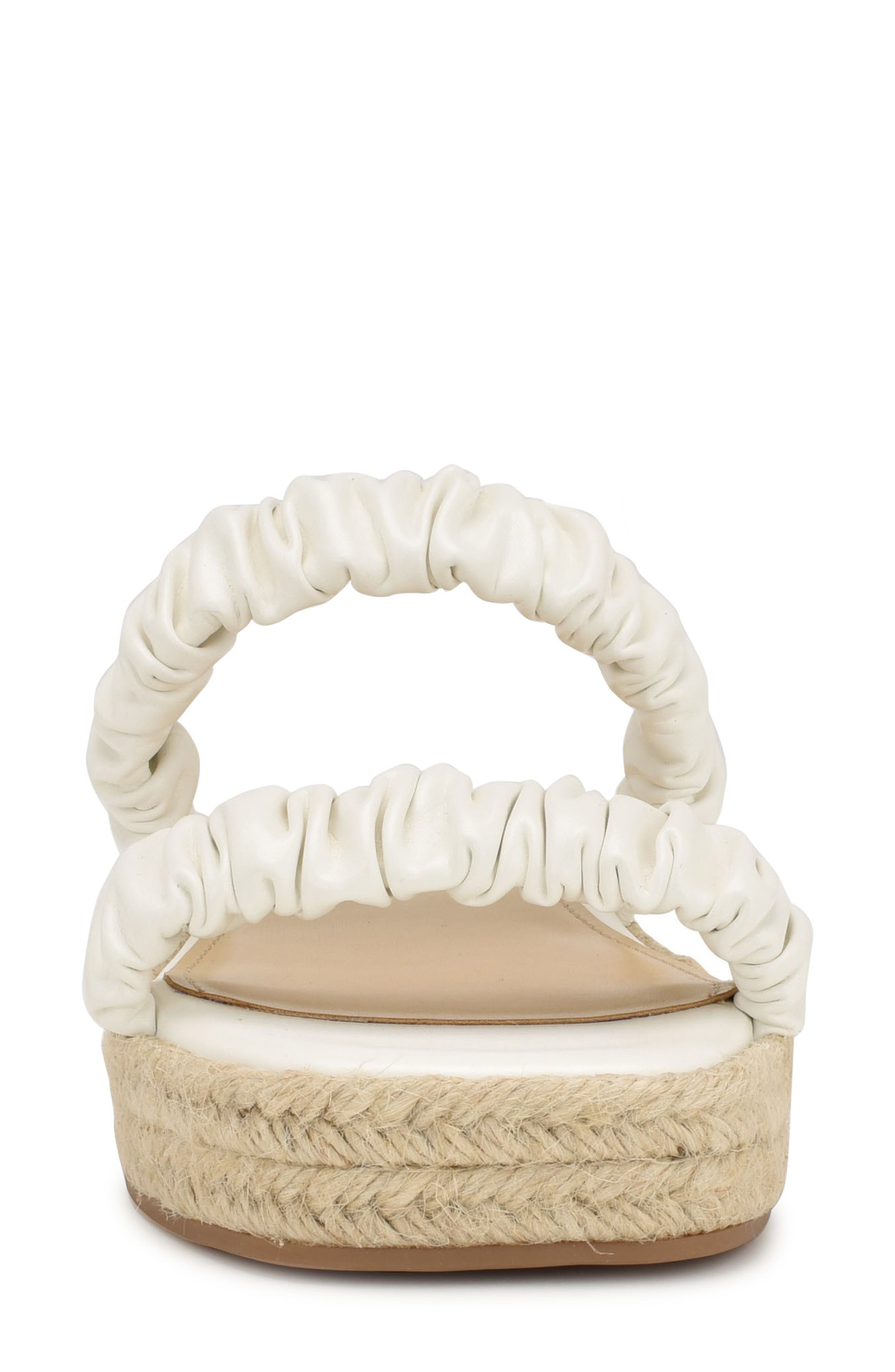 Peacock Espadrille Platform Sandal, Alternate, color, WHITE 140