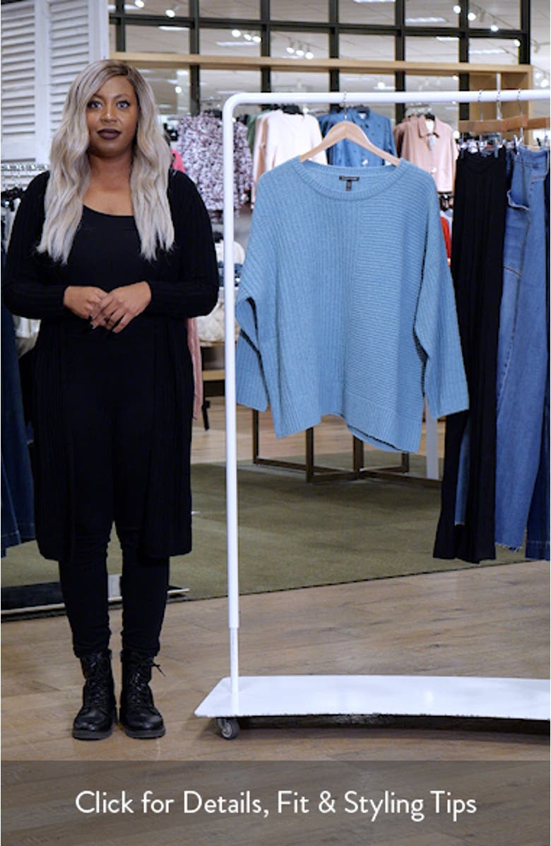 Crewneck Rib Organic Cotton Blend Sweater, sales video thumbnail