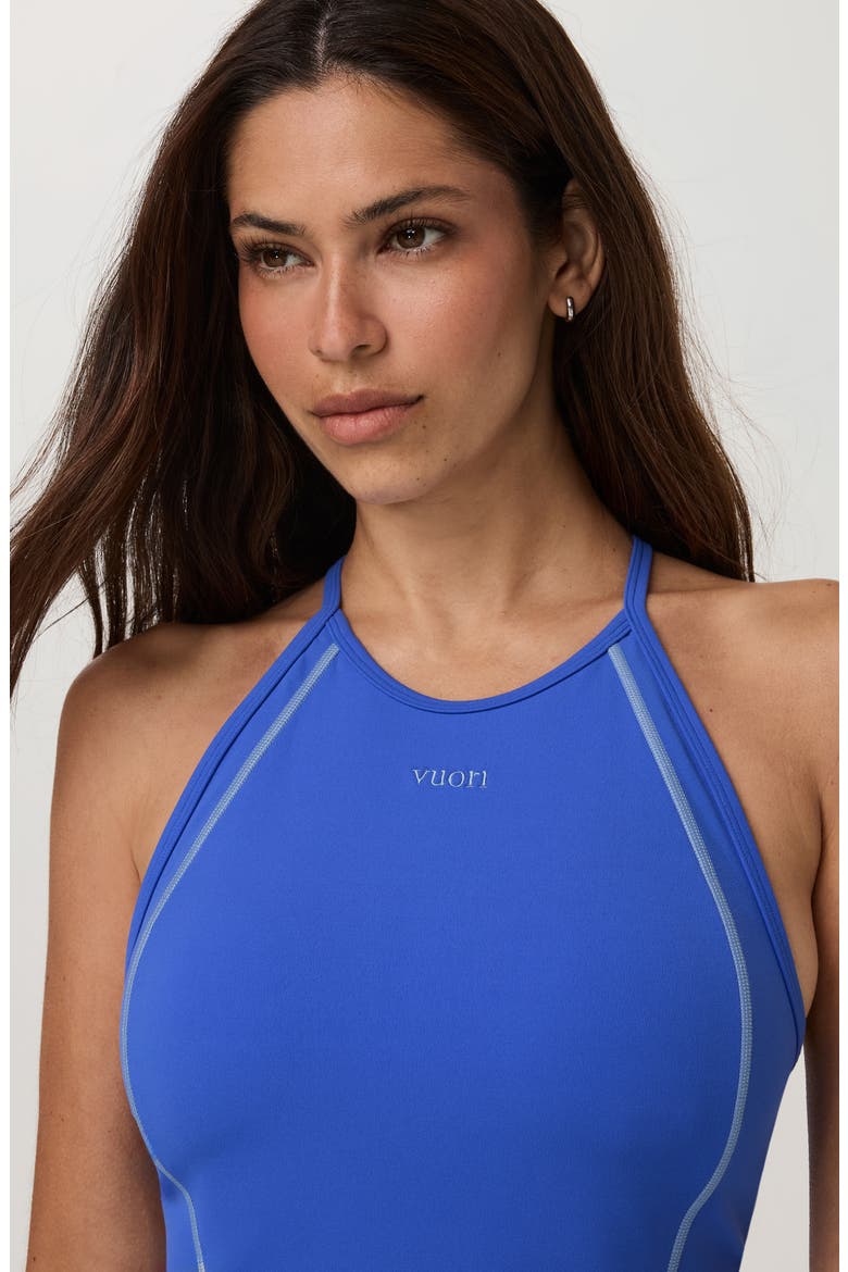 Allthefeels Linework Performance Tank, Alternate, color, ELECTRIC BLUE