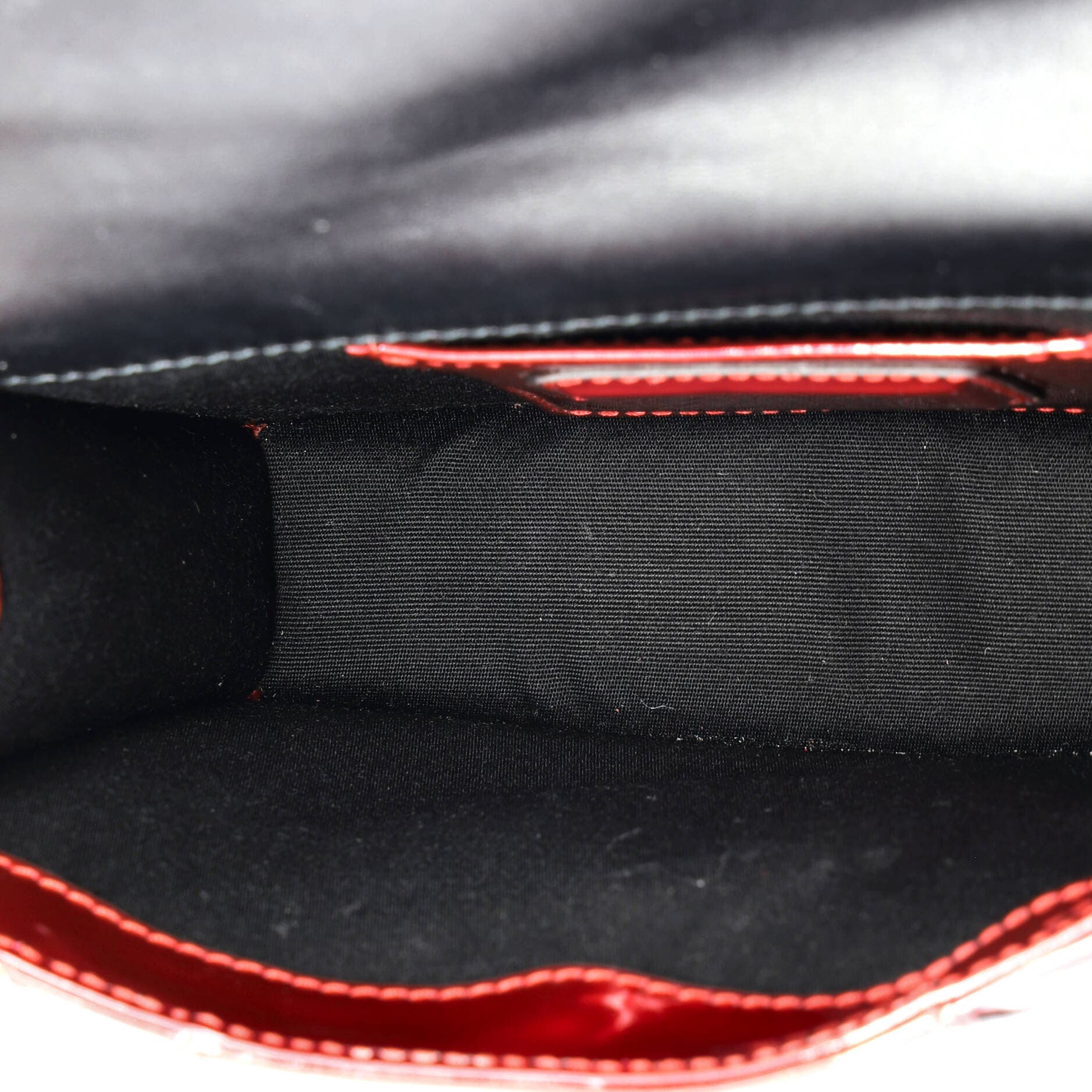 Serpenti Forever Square Shoulder Bag Metallic Leather Small, Alternate, color, Red