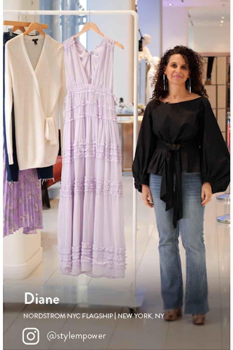Ruffle Chiffon Maxi Dress video