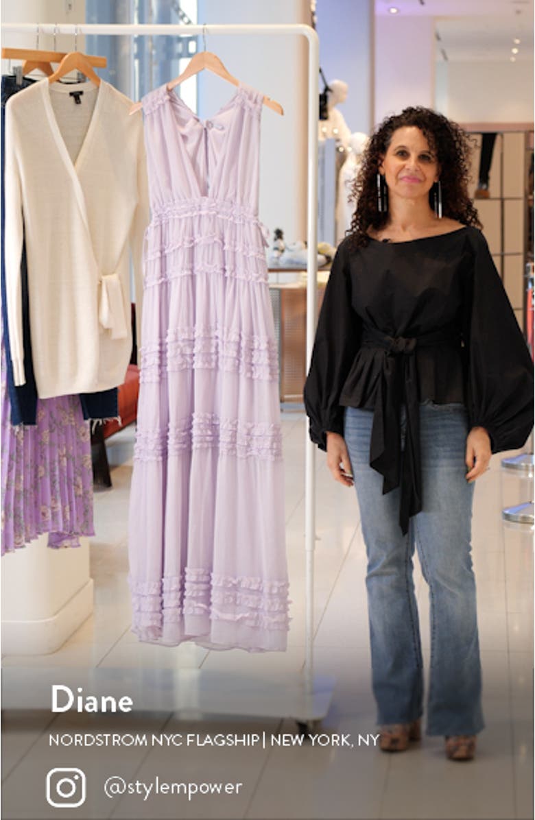 Ruffle Chiffon Maxi Dress, sales video thumbnail