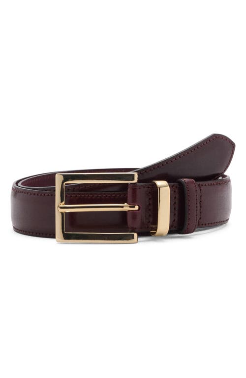 MANGO MANGO SQUARE BUCKLE LEATHER BELT
