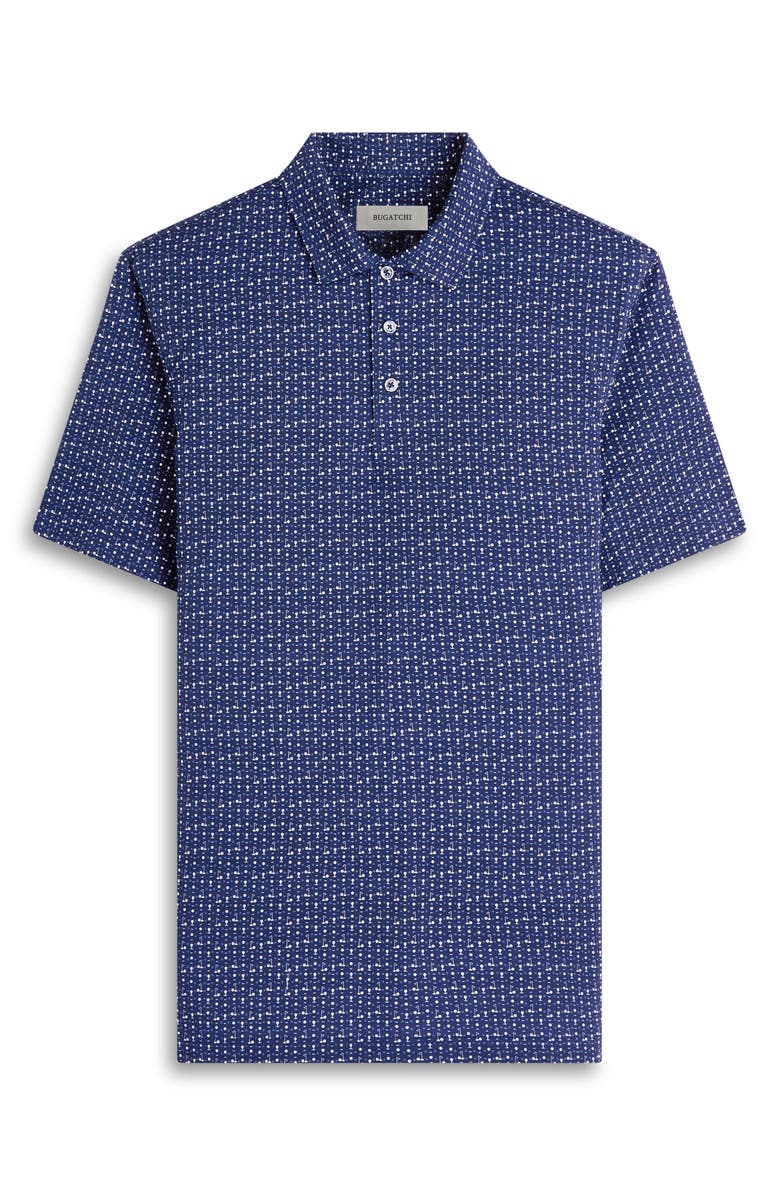 Bugatchi Victor OoohCotton<sup>®</sup> Golf Print Polo, Alternate, color, Navy