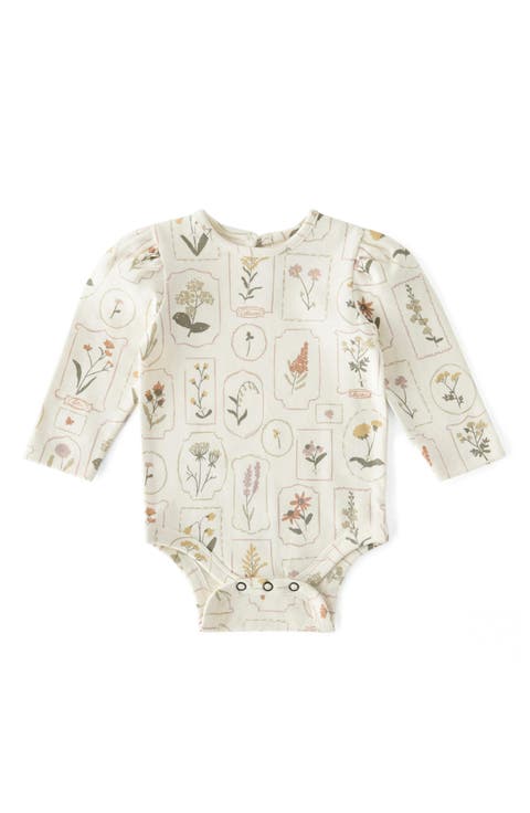 Print Long Sleeve Organic Cotton Bodysuit