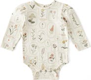 Pehr Print Long Sleeve Organic Cotton Bodysuit