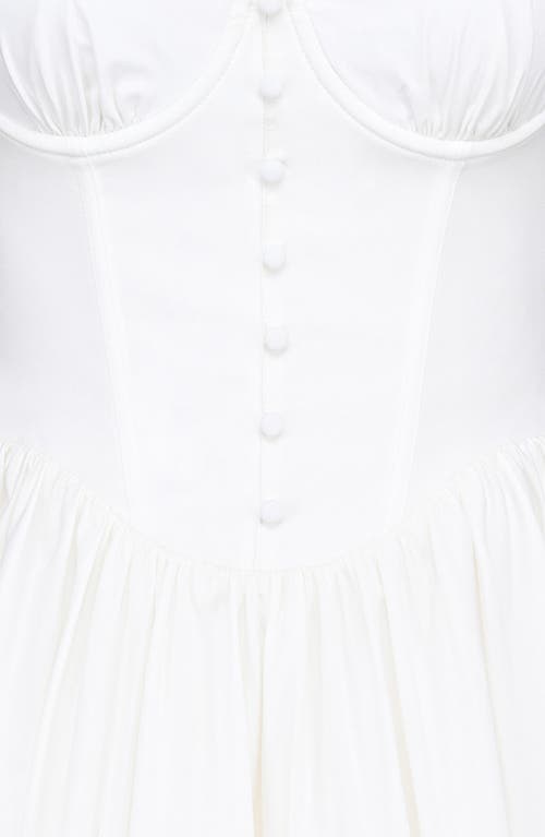 Shop House Of Cb Sisi Embroidered Stretch Cotton Minidress