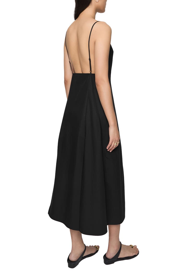 Amber Cotton Slipdress, Alternate, color, TRUE BLACK