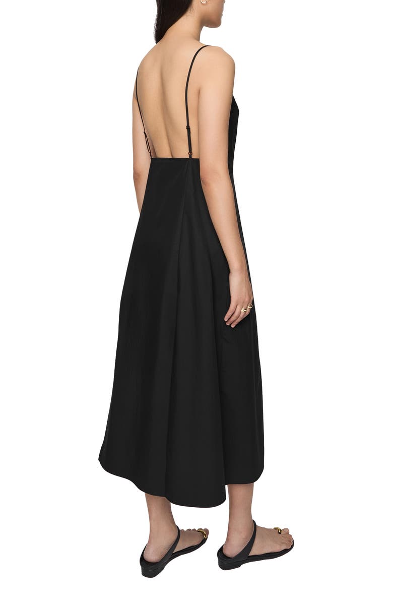 Rebecca Minkoff Amber Cotton Slipdress, Alternate, color, True Black
