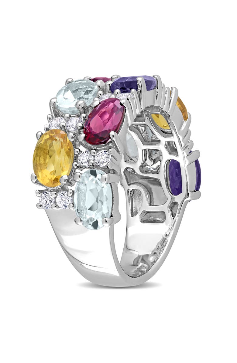 Julianna B. Multi-Gemstone Band Ring Sterling Silver, Alternate, color, Multi-Gemstone
