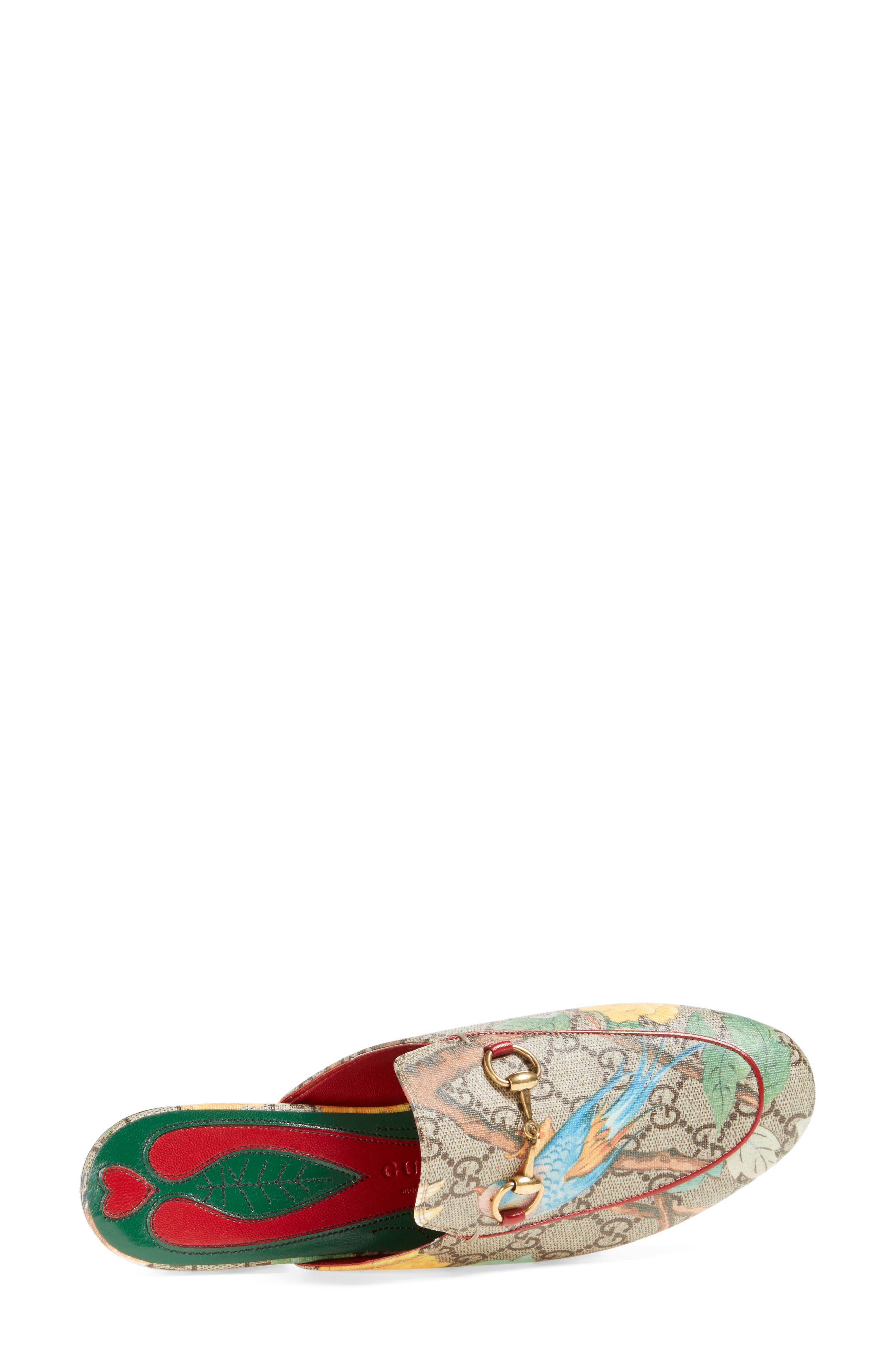 Gucci 'Princetown' Floral Print Mule Loafer, Alternate, color, 