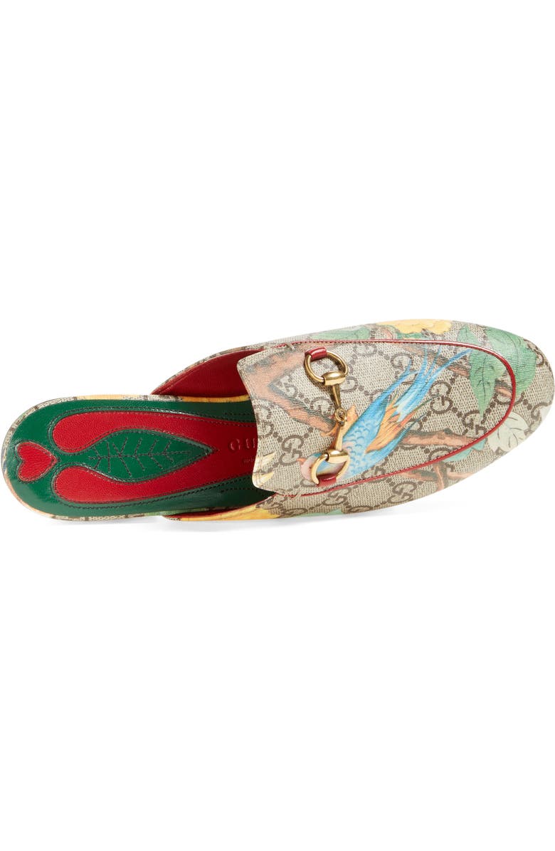 Gucci 'Princetown' Floral Print Mule Loafer, Alternate, color,
