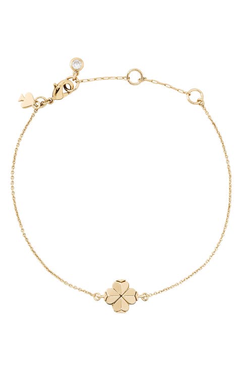 Spade Flower Chain Bracelet