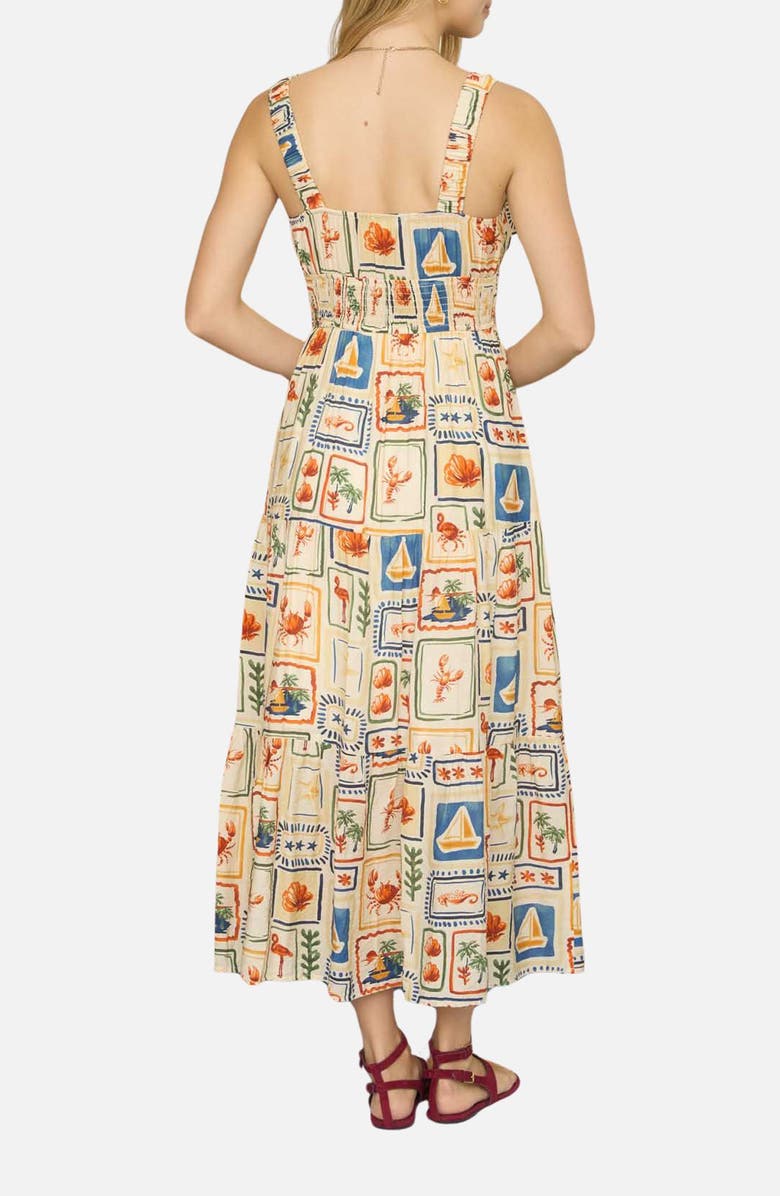 Blu Pepper Mixed Print Sleeveless Maxi Dress, Alternate, color,