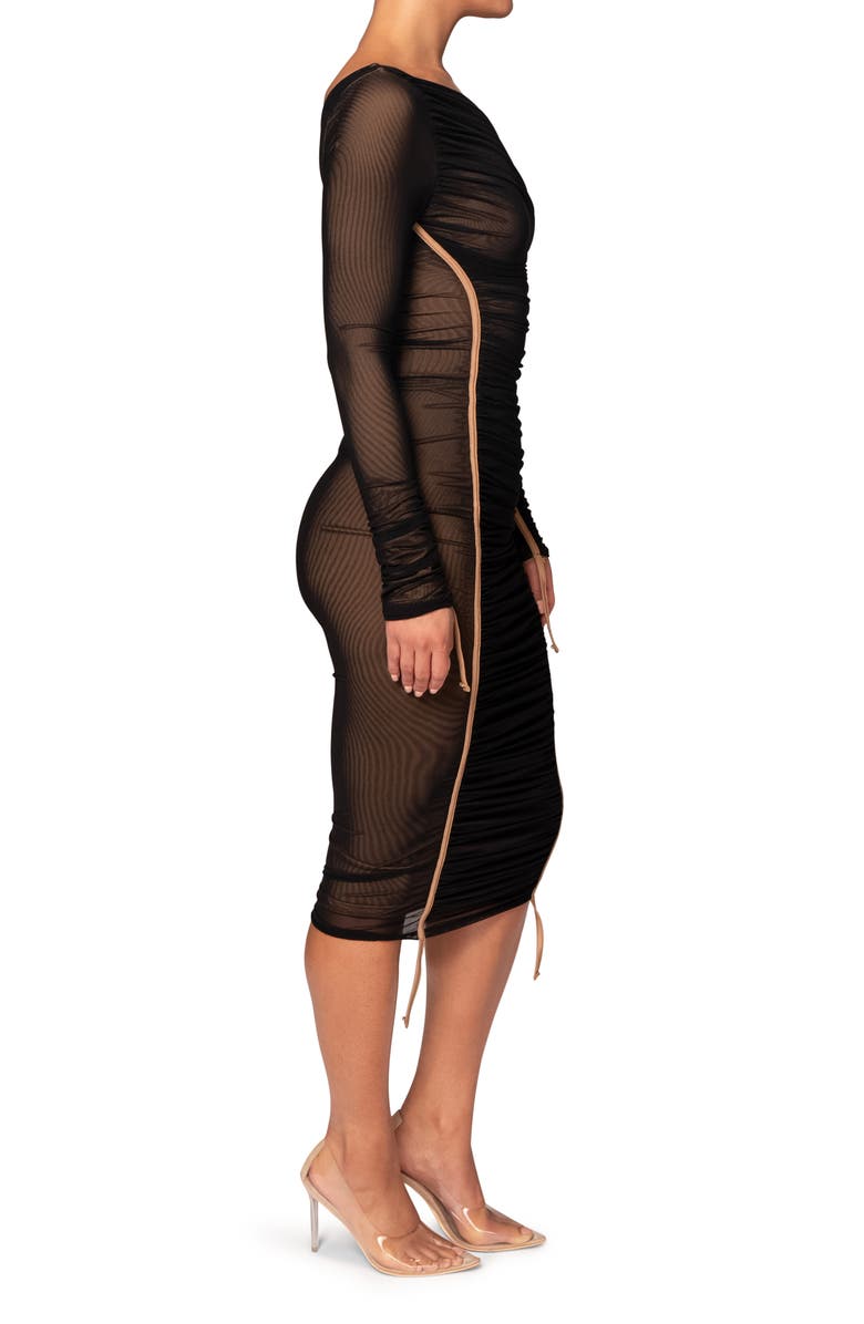 JLUXLABEL Monika One-Shoulder Long Sleeve Midi Dress, Alternate, color,