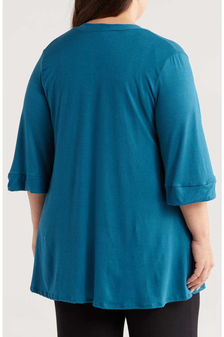 Open Front Cardigan, Alternate, color, TEAL
