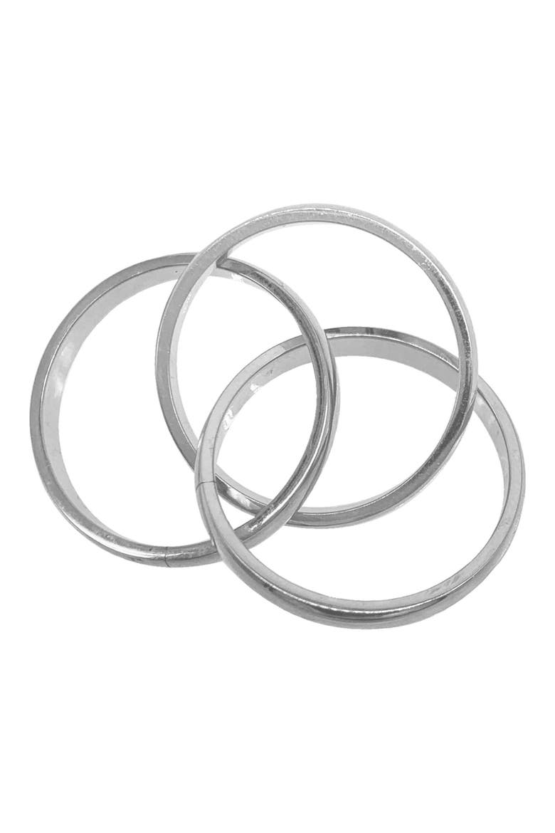Interlinked Ring, Alternate, color, SILVER
