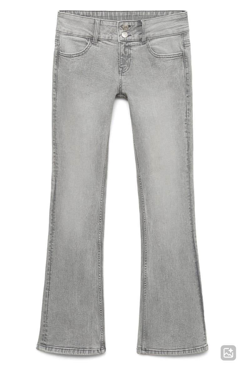 Low Rise Flare Jeans, Alternate, color, DENIM GREY