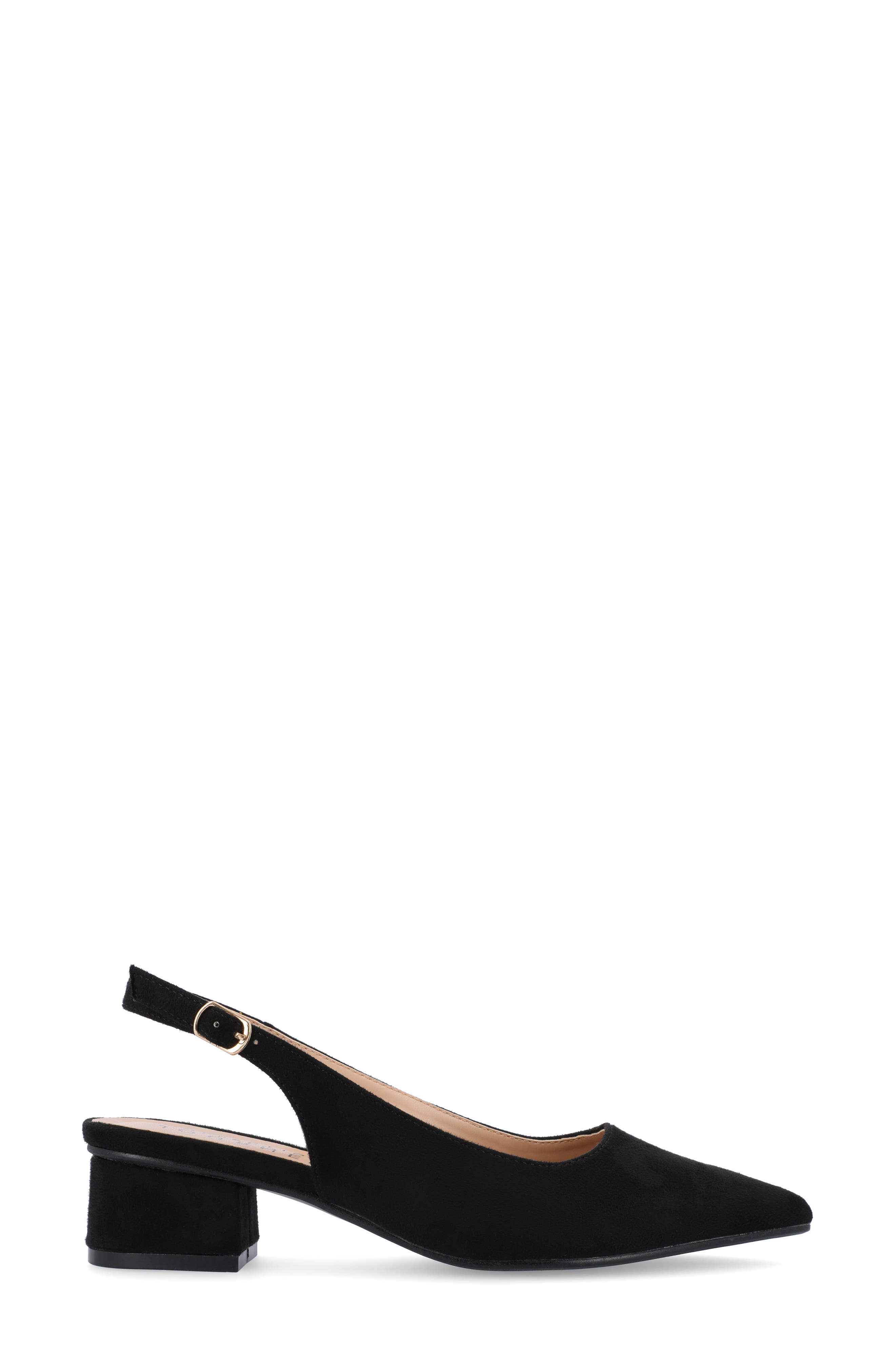 Journee Collection Sylvia Slingback Pump - Wide Width Available, Alternate, color, Black