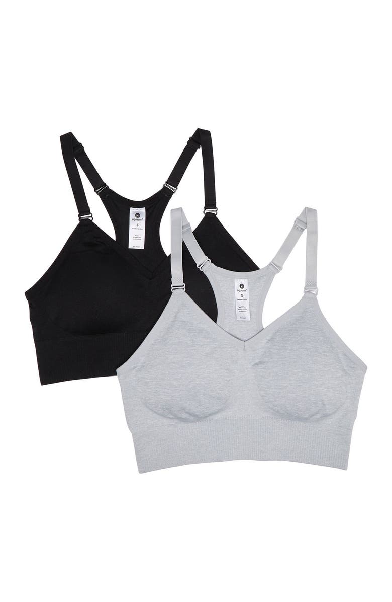 90 DEGREE BY REFLEX Seamless Bra Tops With Adjustable Straps - Pack of 2, Main, color, 