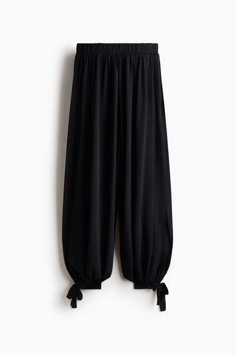 Tie-detail Balloon Trousers