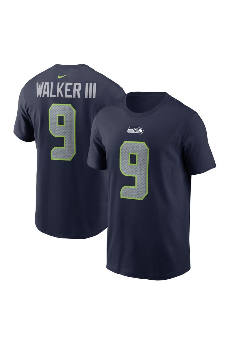 Men's Nike Kenneth Walker III College Navy Seattle Seahawks Player Name & Number T-Shirt, Main, color, College Navy