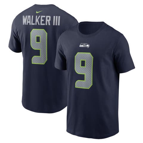 Men's Nike Kenneth Walker III College Navy Seattle Seahawks Player Name & Number T-Shirt