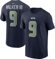 Nike Men's Nike Kenneth Walker III College Navy Seattle Seahawks Player Name & Number T-Shirt