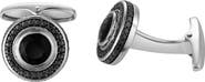 LuvMyJewelry Shogun 1.60CT Octagon Black Spinel Cufflinks 925 Silver