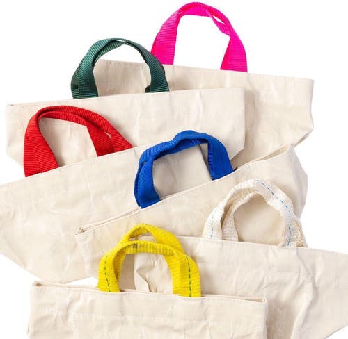 Puebco Vintage Sling Belt Handle Tote In Ivory/assorted