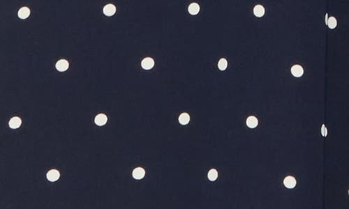 Nordstrom Rack Pull-on Midi Skirt In Navy Night- Ivory Armen Dot