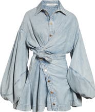 Zimmermann Rebellion Denim Wrap Minidress